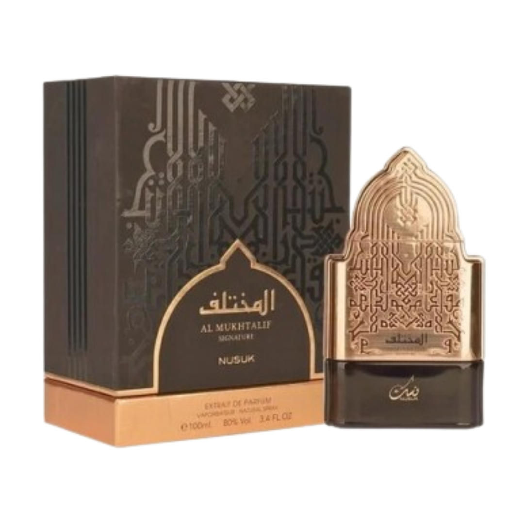 Al Mukhtalif Signature perfume de la marca Nusuk Rif Perfume