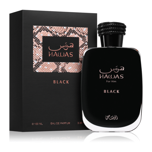 Hawas Black de la marca Rasasi Rif Perfumes