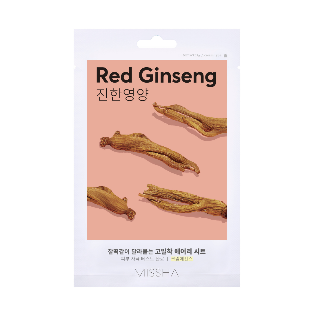 Airy Fit Sheet Mask Red Ginseng de la marca Missha Rif Perfumes